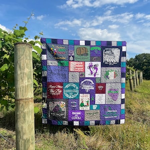 Premium Stained Glass Mosaic T-Shirt Quilt DEPOSIT