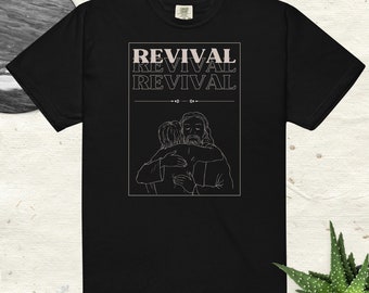 Unisex garment-dyed "Revival" Christian heavyweight t-shirt