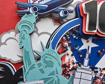 Nuyorican Cake Topper - Puerto Rico Shaker - New York Theme Cake Decoration