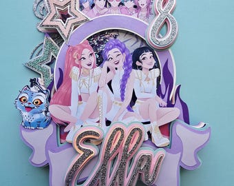 KPop Cake Topper - Demon Hunter Cake Topper - Huntrix - Birthday