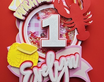 Pinch Me I'm One – Lobster Cake Topper | Seafood Boil First Birthday Party Decoration