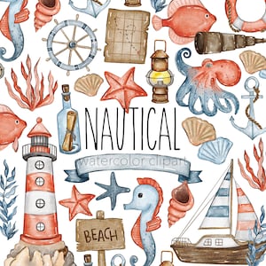Commercial Use nautical clipart set 300 DPI transparent background