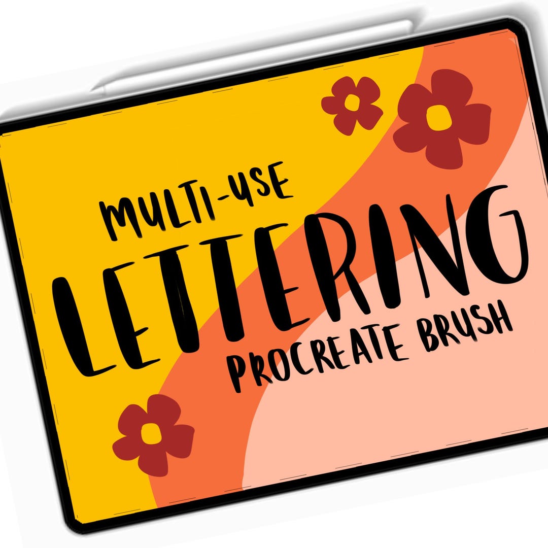 Multi-use Lettering Brush for Procreate App Only Commercial Use - Etsy