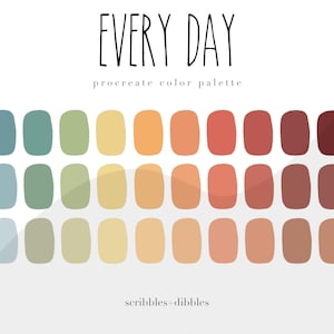 Paleta de colores Every Day Procreate: 30 muestras seleccionadas a mano