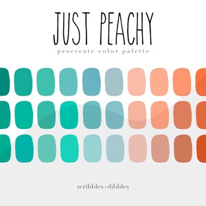 Just Peachy Procreate color palette 30 handpicked swatches