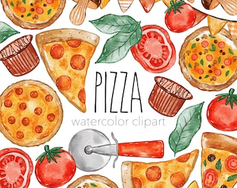 Commercial Use Pizza clipart set 300 DPI transparent background