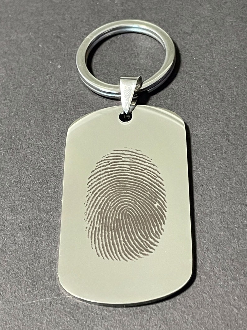 Custom Fingerprint Keychain Personalized Fingerprint Keychain Etsy