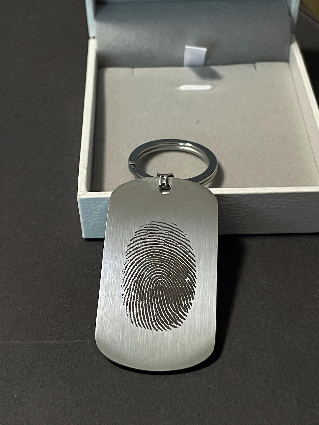Custom Fingerprint Keychain Personalized Fingerprint Keychain Etsy