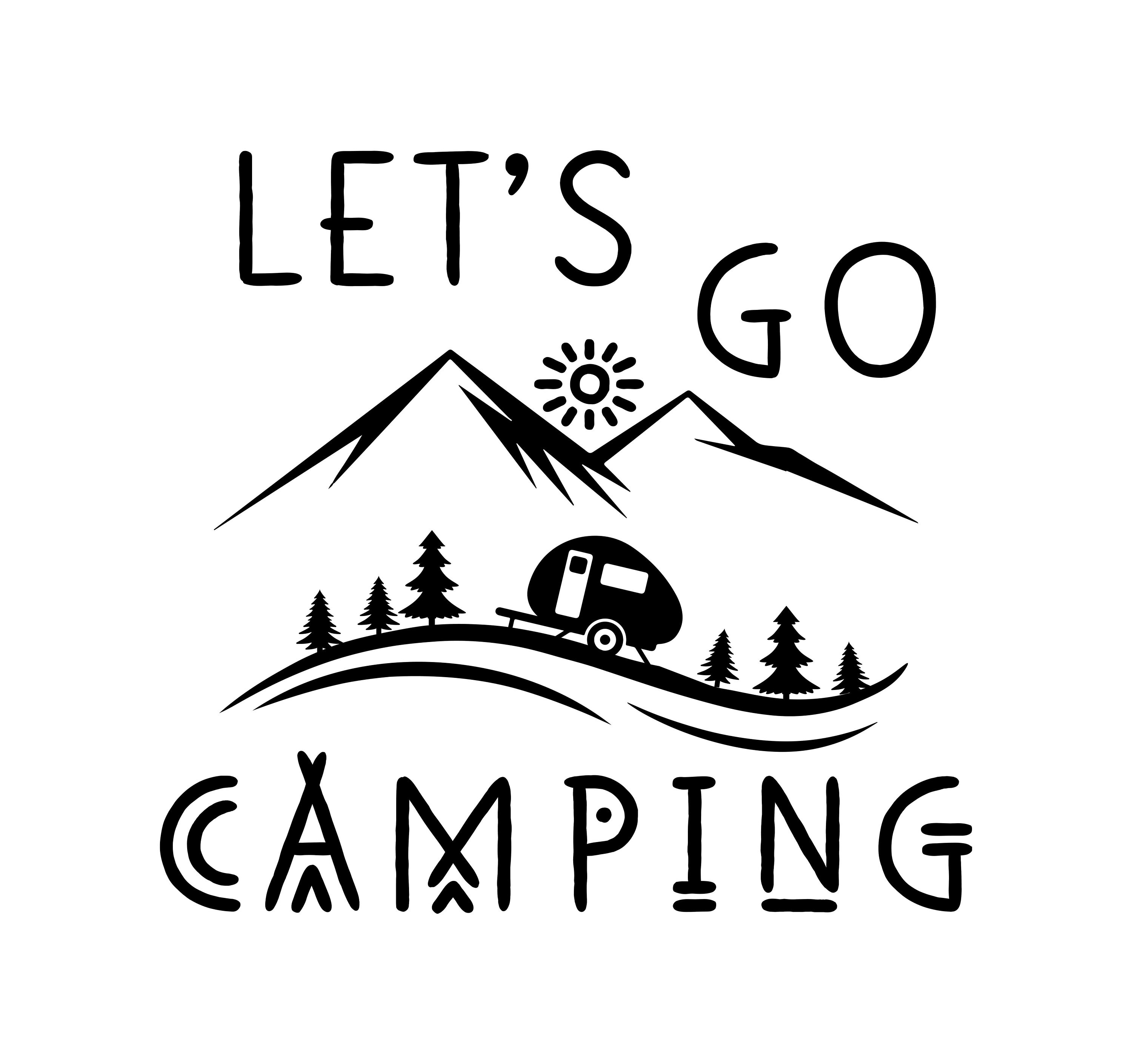 Let's Go Camping Cricut Cut Files SVG PNG JPEG Gif Etsy