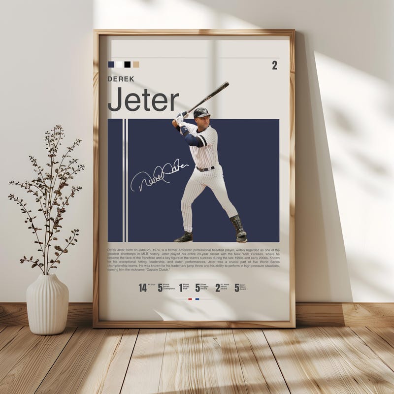 Derek Jeter Poster - Etsy