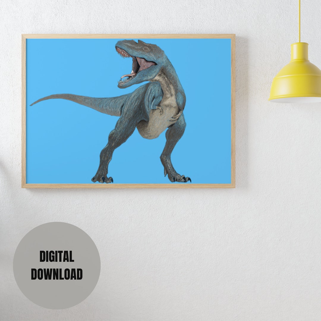 Tyrannosaurus Rex Print, T Rex Print, T Rex Wall Art, Digital Download, Contemporary Art, Kids