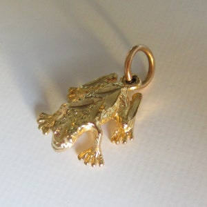 10K Solid Gold Frog Charm or Pendant Vintage10 K Gold Frog Charm