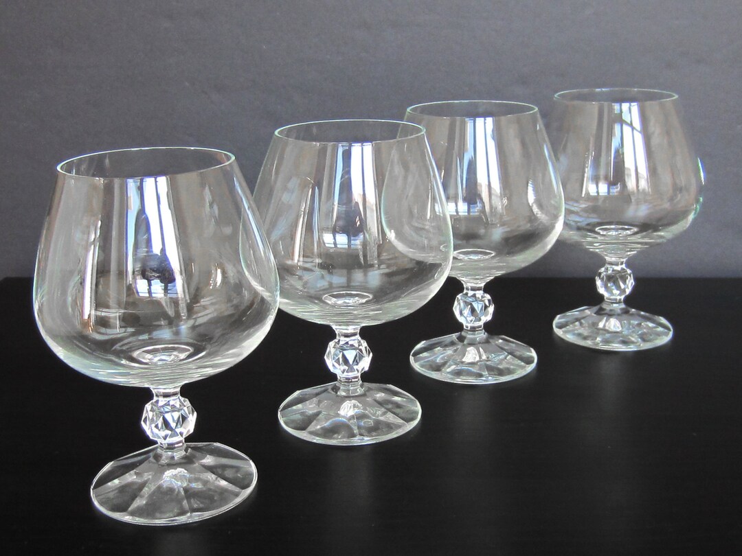 Bohemia Crystal Brandy Snifters Glasses Claudia Collection Set Etsy