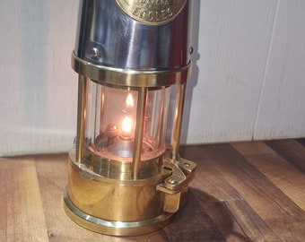 Vintage Eccles type 6 M&Q Safety Miner Lamp