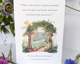 The Secret Garden Greetings Card - Blank Card - Secret Garden Quotes