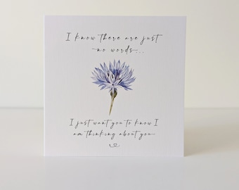 When 'there are just no words' Card - Thinking of you card - Grief - Loss - Illness - For a friend