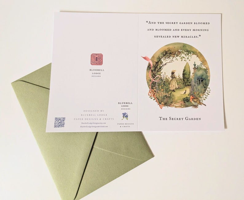 The Secret Garden Greetings Card A6 Blank Card Secret Garden Quotes - Etsy