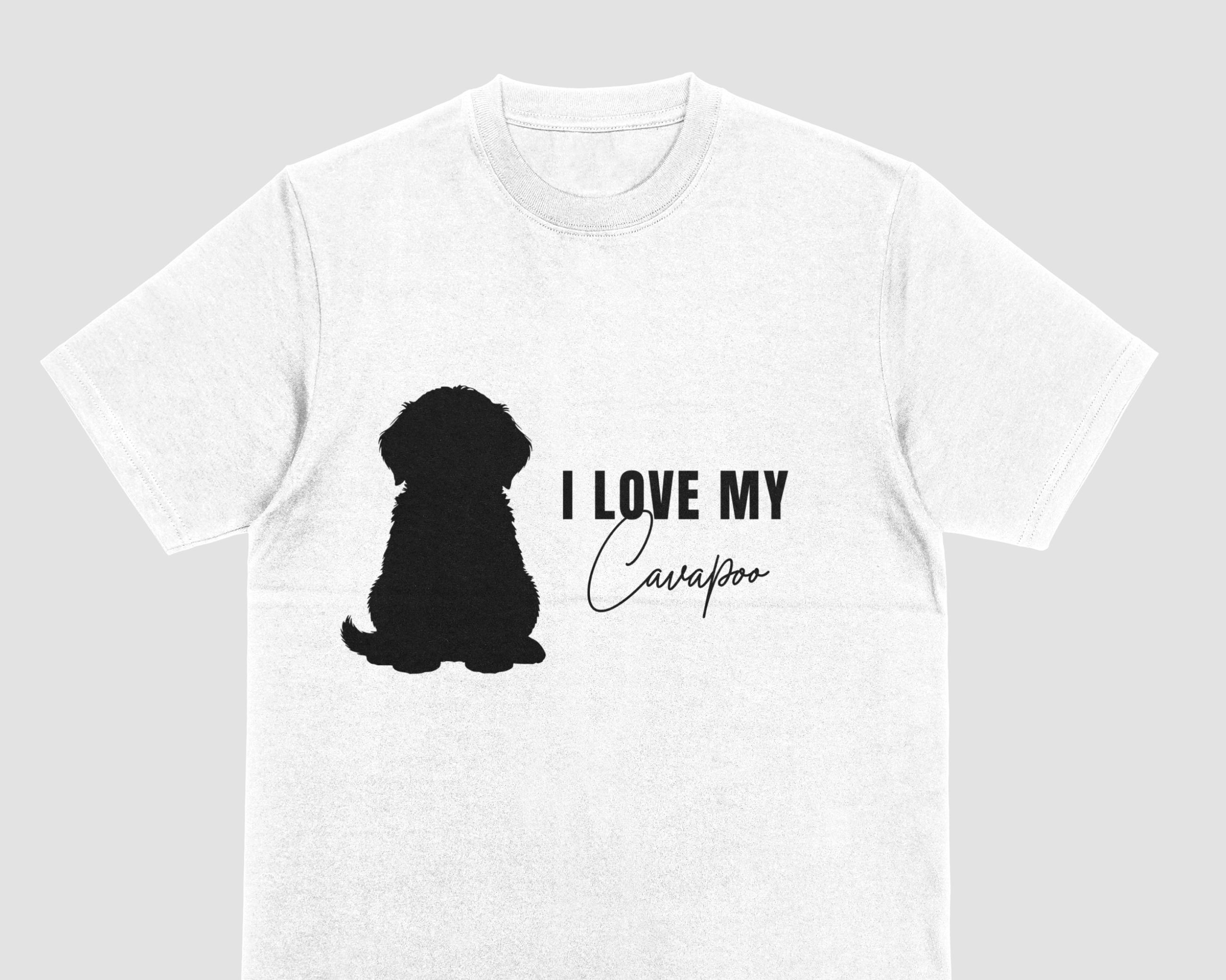 Cavapoo Silh Cavapoo Puppy Silhouette | SVG PNG DXF, Commercial License (digital ...