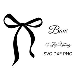 Rosett SVG-silhuett | Cricut-klippfil | Digital nedladdning med kommersiell licens | Laserskärning | Sublimering