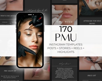 Pmu instagram template | permanent makeup instagram | pmu highlights | pmu reels | pmu instagram post | pmu story | pmu brow | pmu lip blush