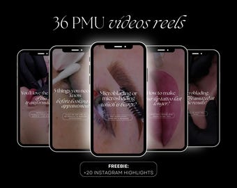 Pmu instagram reels videos | permanent makeup instagram reels templates | pmu artist instagram templates