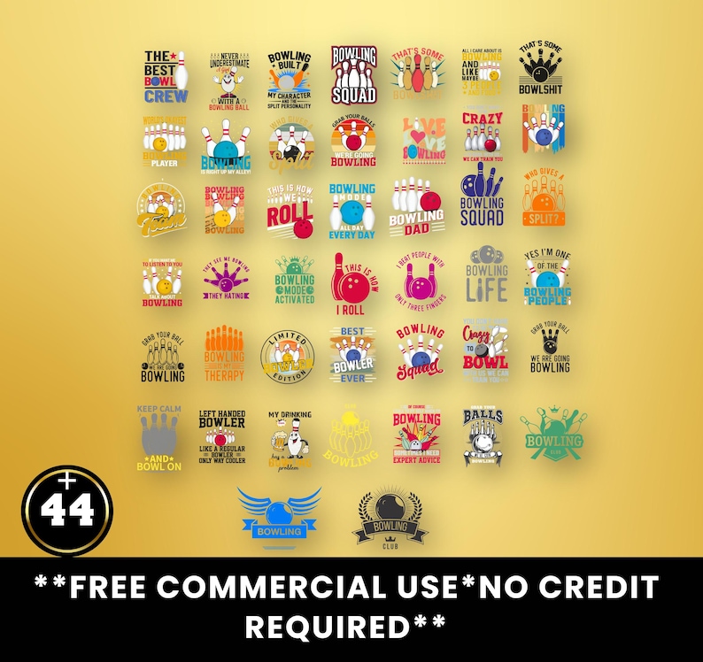 Bowling SVG PNG Bundle: Vector Design Files , Bowling for Cricut ...