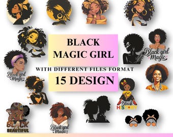 Black Magic Woman SVG Bundle: Self Love, Boss Lady Art (Digital Download