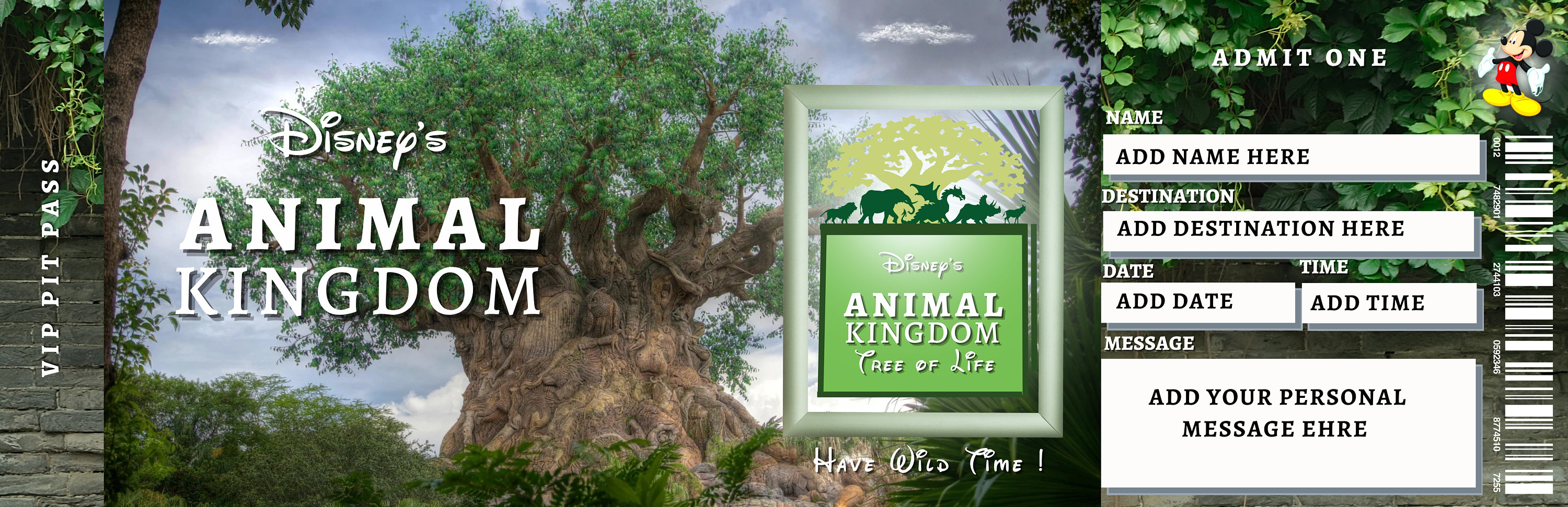 Editable Epcot WALT DISNEY WORLD Surprise Reveal Trip Gift Template ...