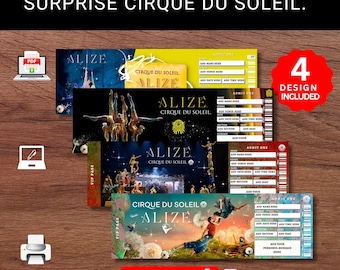 ALIZE Cirque du Soleil Surprise Ticket: Reveal Gift (Printable PDF)
