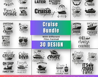 Cruise Ship SVG Bundle: Vacation Shirt Design, Cricut Cut Files (Digital Download)