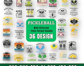 Pickleball SVG Bundle: Funny Player Shirt Designs (Digital Download, Cricut Ready)