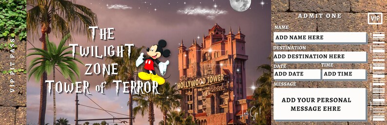 Editable Epcot WALT DISNEY WORLD Surprise Reveal Trip Gift Template ...