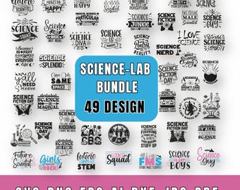 Science Lab SVG Bundle: Chemist Biologist Cricut Cut Files (Digital Download)
