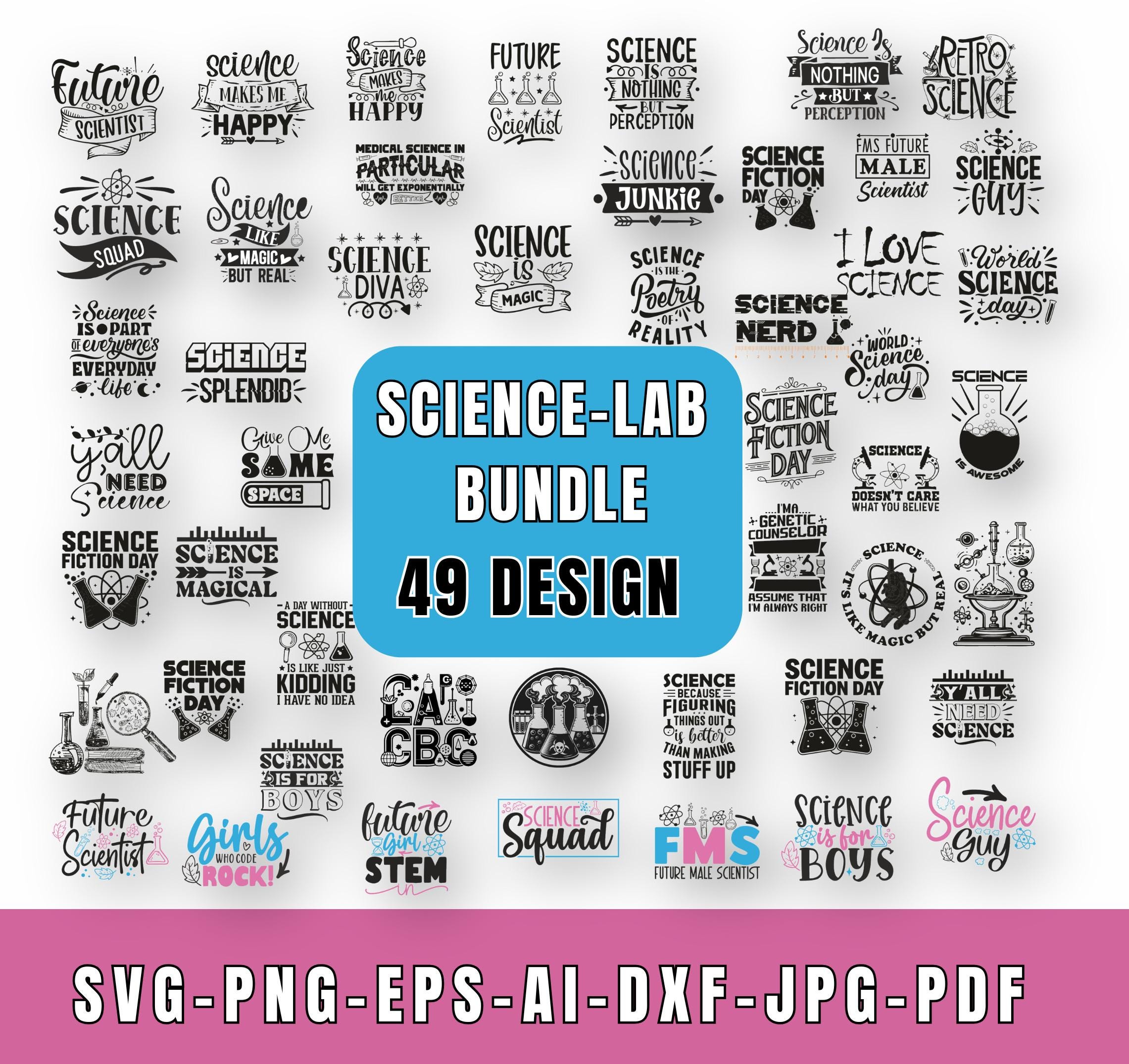 Science Lab SVG Bundle: Chemist Biologist Cricut Cut Files (digital ...