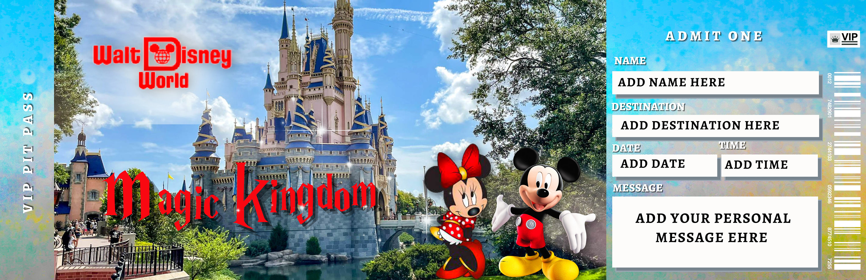 Editable Epcot WALT DISNEY WORLD Surprise Reveal Trip Gift Template ...