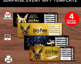 Editable Cursed Child Broadway Gift Ticket: Surprise Reveal (Printable PDF)