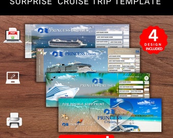 Princess Cruises Surprise Trip Ticket: Printable Souvenir Reveal (PDF)