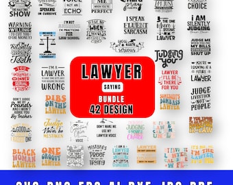 Lawyer SVG PNG Bundle: Funny Attorney Cricut Files (Digital Download)