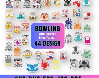 Bowling SVG PNG Bundle: Vector Design Files , Bowling for Cricut (Digital Download)