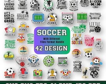 Soccer SVG Bundle: Cricut Shirt Design, Logo Vector (Digital Download Files)