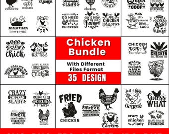 Funny Chicken SVG Bundle: Kids Shirt Design, Cricut & Sublimation (Digital Download