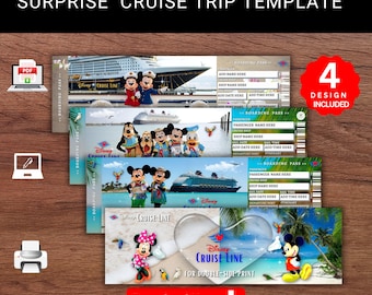 DCL Surprise Mickey Cruise Ticket, Custom Printable Boarding Pass - Etsy