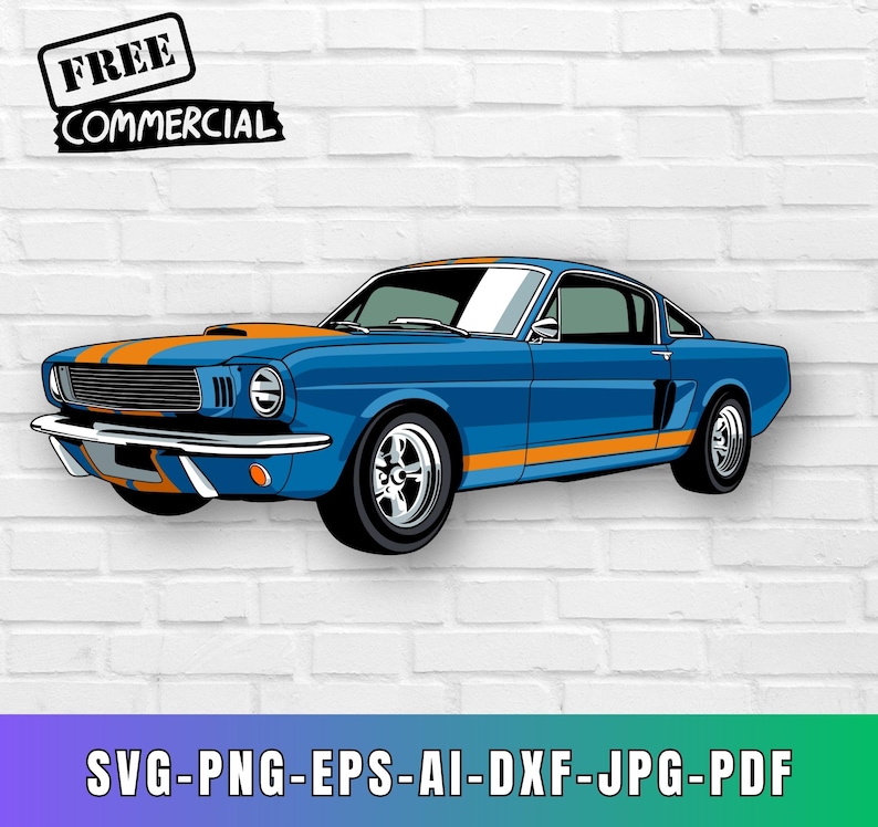 Ford Mustang SVG Bundle: Muscle Car Decals, Cricut Ready (digital ...