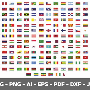 191 DESIGNS Flags of the world SVG Bundle, Country Flag Svg, America flag Svg, flags of Nations svg, World svg Clipart, Cricut Silhouette