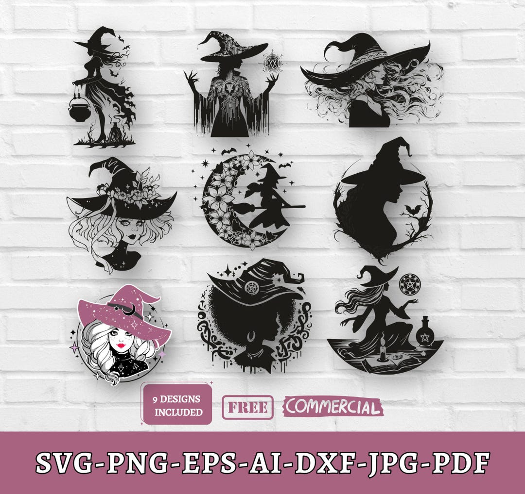 Witch Svg- Png ,cute Beautiful Vector Witches , Witch Shirt Png ...