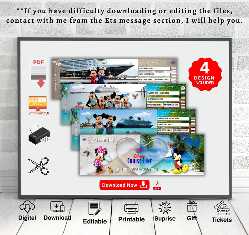 Etsy Disney Reveal Surprise Printable