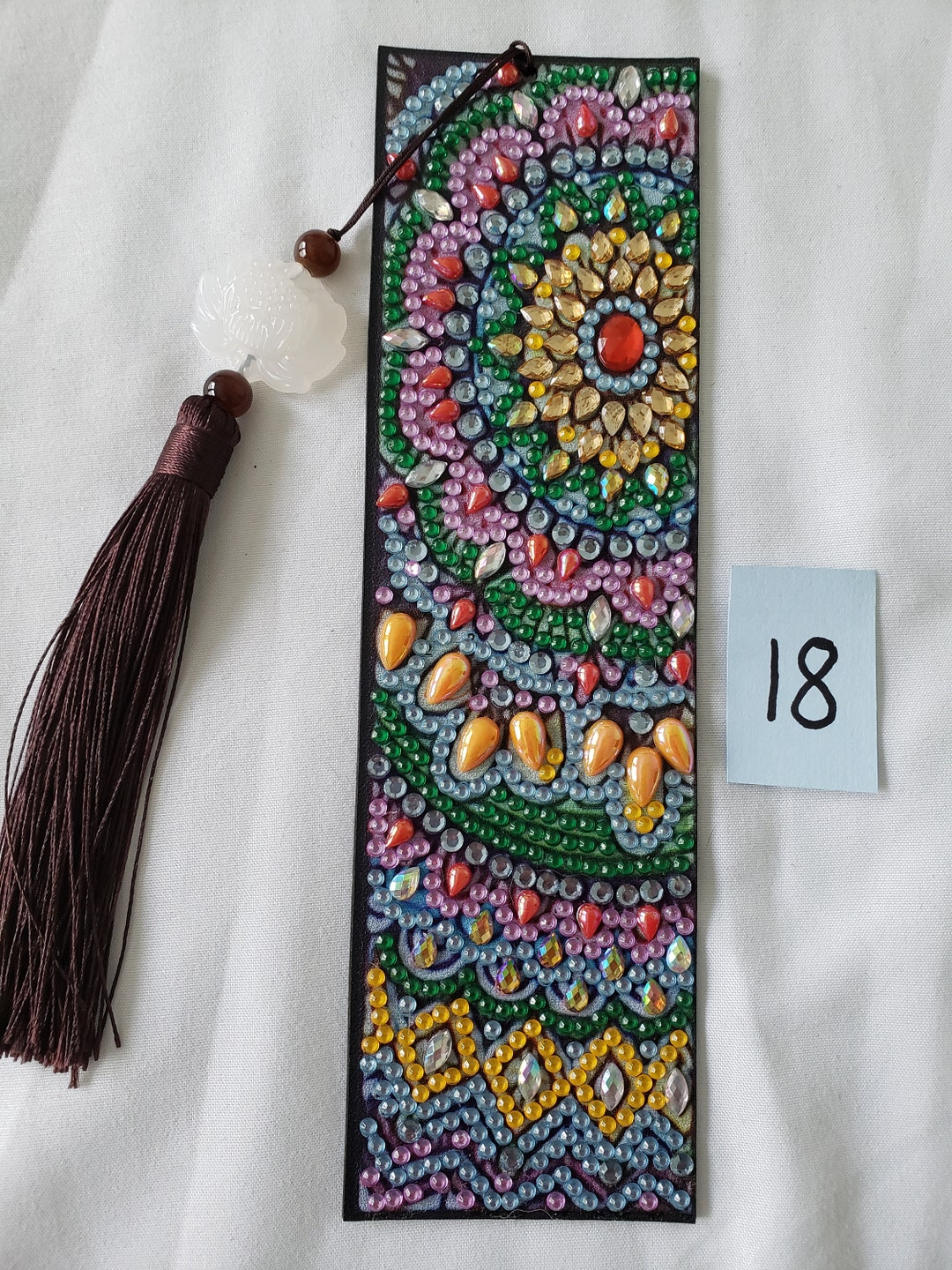Large Bookmark With Abstract Design - Diamond Art - Etsy