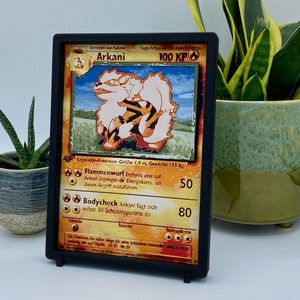 Arkani First Edition - 3D-muurfoto - Pokemon 23/102 (basisset 1e ruilkaart decoratie foto starter poster kunst aan de muur)