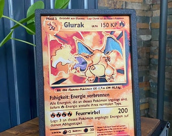 Pokemon Charizard / Charizard 3D Wall Art - 11/108 Evolution (Pokemon Card Mural 1e, Trading Card, Decoratie, Foto, Starter, Pikachu)