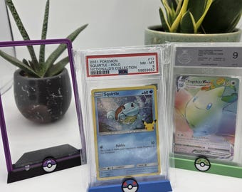 Pokemon kaarthouderset | Pokeball-look | Kleuren vrij te kiezen - Soft Penny Sleeves Toploader Top Loader PSA CGC Beckett Tray Stand Poke AOG